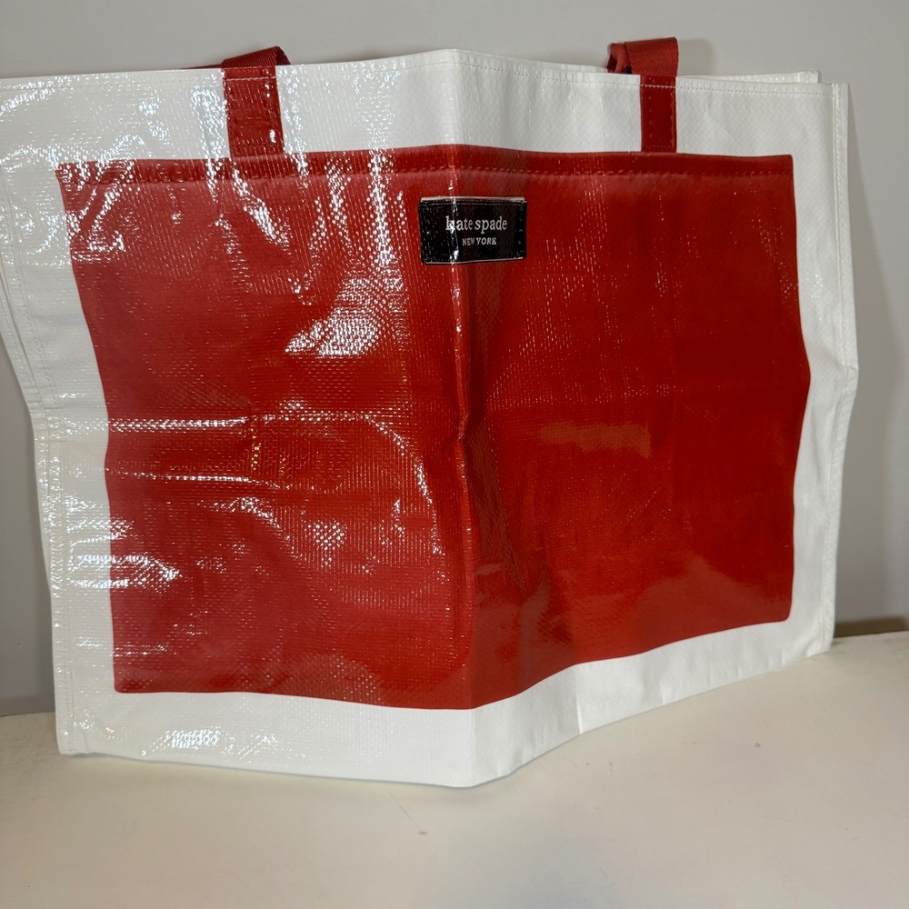 kate spade Red and White Tote Basket
